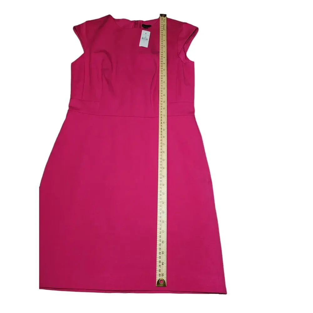 Ann Taylor Cap Sleeve Flare Dress Size 10 Color Magenta NWT A1.15